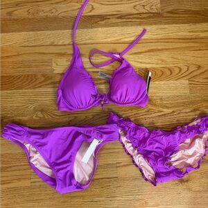 Victoria's Secret Bold Purple Bikini 36C/XL
